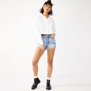 SO Juniors High Rise Shorties size 13/30 women's denim shorts